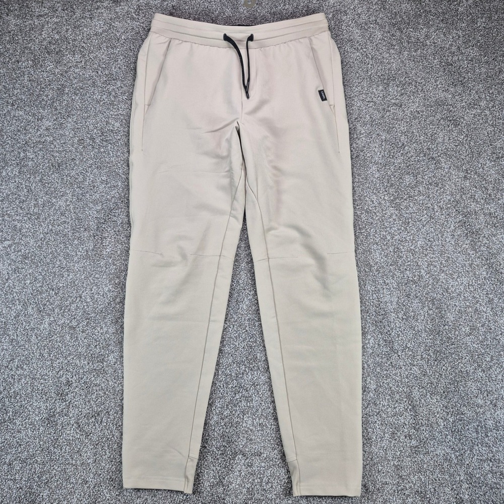 UNRL Performance Pant Mens Medium Beige Tan Joggers Athletic Stretch Apex